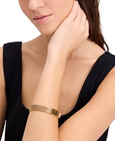 kate spade new york Gold-Tone Spade Flower Lace Thin Bangle Bracelet