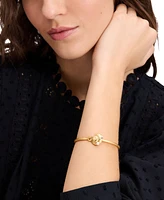 Kate Spade New York Gold-Tone Mixed Stone Shell Bangle Bracelet