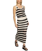 Sanctuary Women's Cotton Striped Mesh-Stitch Tank Top