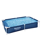 Bestway Steel Pro 87" x 59" x 17" Rectangular Above Ground Outdoor Swimming Pool