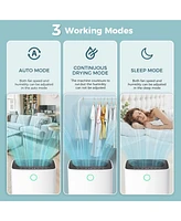Zafro Dehumidifier for Bathroom & Basement & Bedroom & Room with Drain Hose, 1,500 Sq. Ft Dehumidifiers with Auto or Manual Drainage, 3 Working Modes/