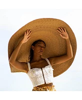 Solana Oversized Straw Hat Toasted Beige