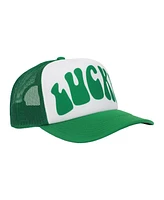 Generic Men's St. Patrick's Day Lucky White & Green Foam Trucker Hat