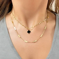 The Lovery Onyx Clover Charm 14 millimeters