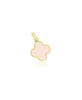 The Lovery Pink Pearl Clover Charm 14K Gold
