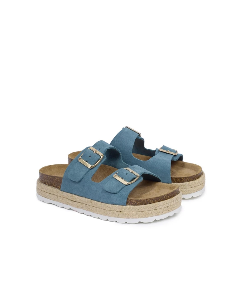 Double Buckle Platform Sandals
