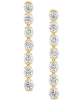 Effy Lab Grown Diamond Linear Drop Earrings (3-3/8 ct. t.w.) in 14k Gold