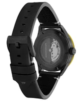 Spinnaker Men's Cahill Automatic Black Leather Strap Watch, 43mm