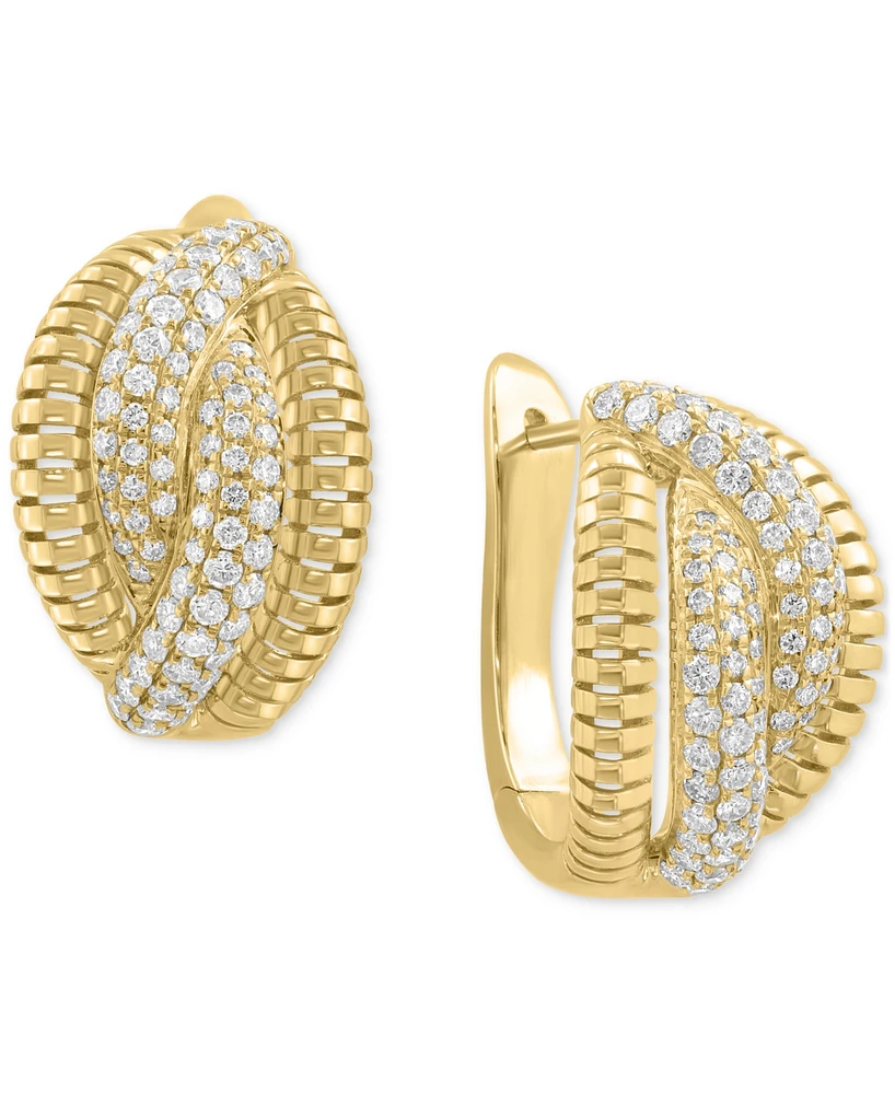 Effy Diamond Pave Abstract Statement Earrings (1-1/10 ct. t.w.) in 14k Gold