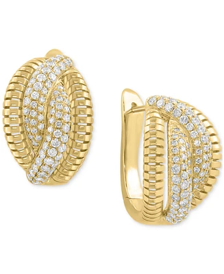 Effy Diamond Pave Abstract Statement Earrings (1-1/10 ct. t.w.) in 14k Gold