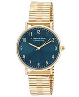 London Fog Unisex Baldwin Gold Link Alloy Watch, 37mm