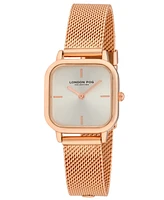 London Fog Unisex Exeter Rose Gold Alloy Mesh Strap Watch, 26mm