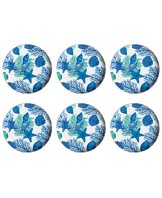TarHong Coastal Coral 6-Pc. Salad Plates, Service For 6