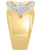 Effy Diamond Buckle Motif Statement Ring (1/5 ct. t.w.) in 14k Gold
