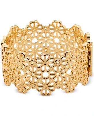 kate Spade new york Flower Lace Wide Bangle Bracelet