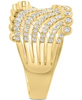 Effy Diamond Curved Multirow Statement Ring (3/4 ct. t.w.) in 14k Gold