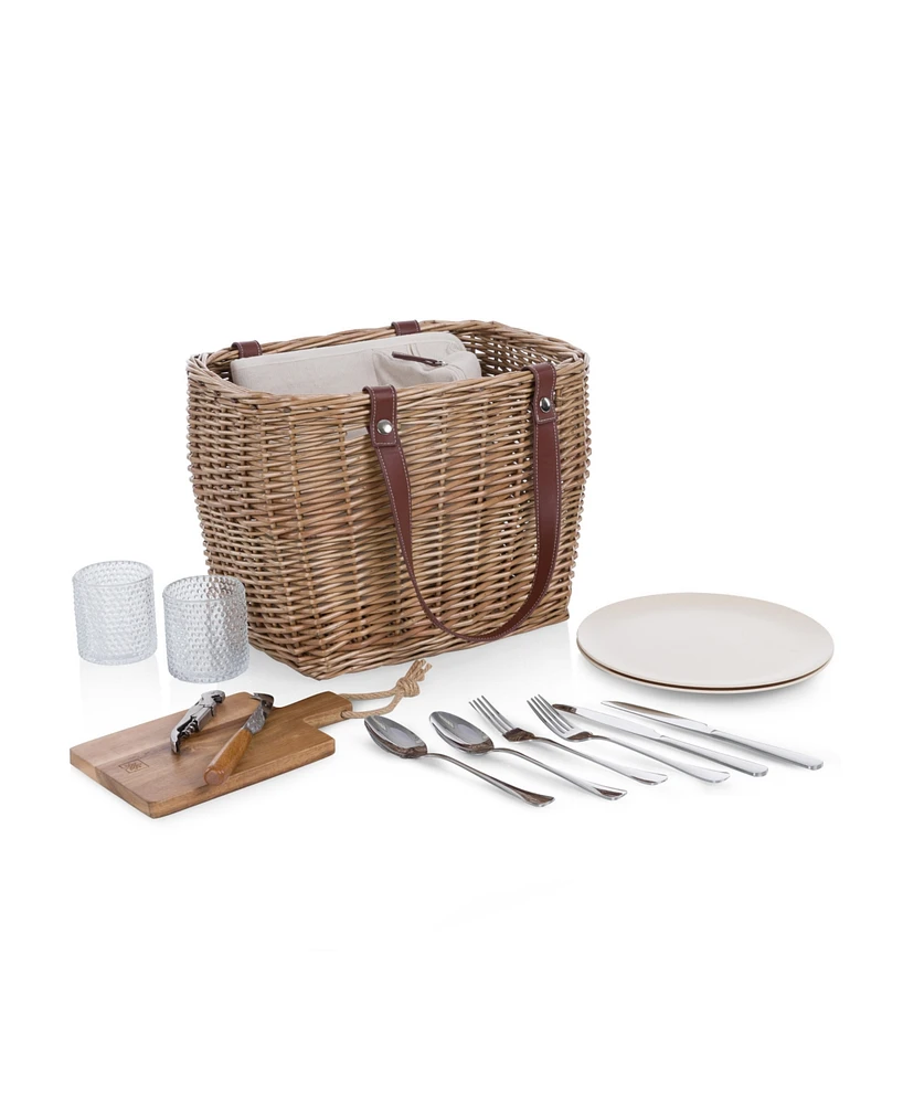 Picnic Time Terrabella Handwoven 15-Piece Picnic Basket