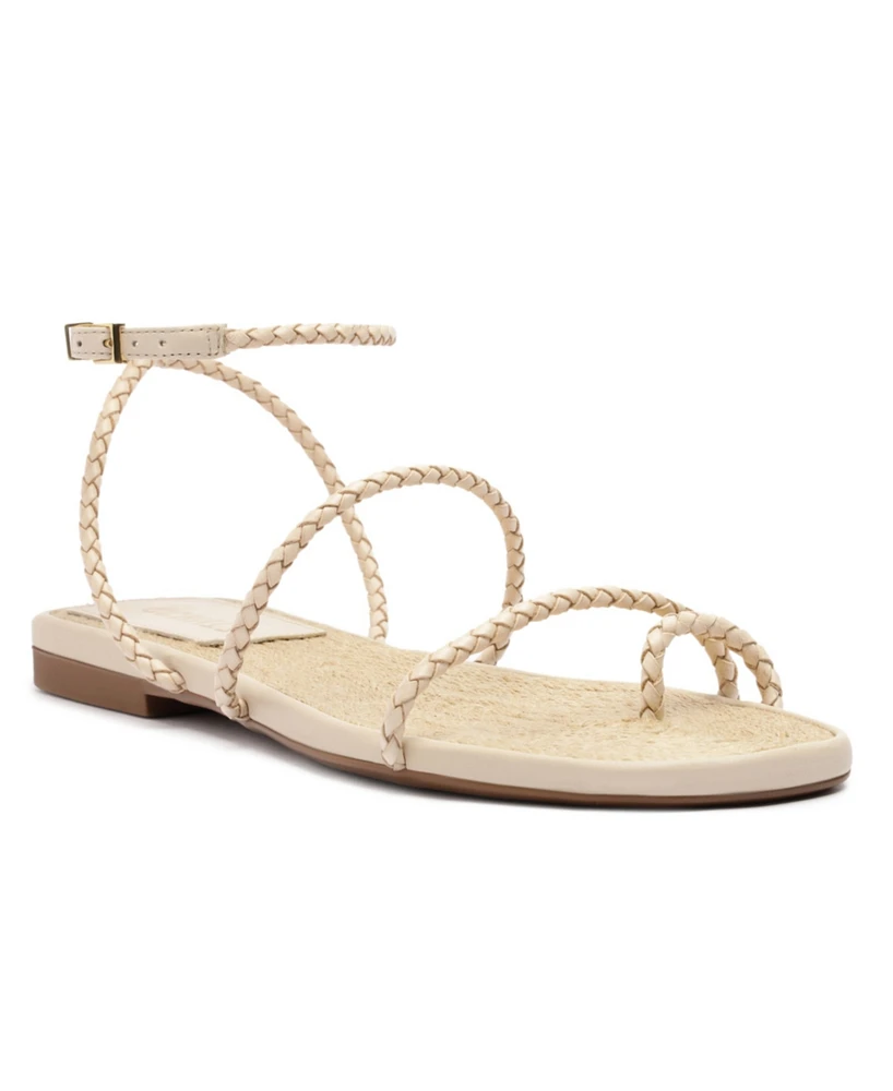 Schutz Women's Kaya Straw Flat Sandals