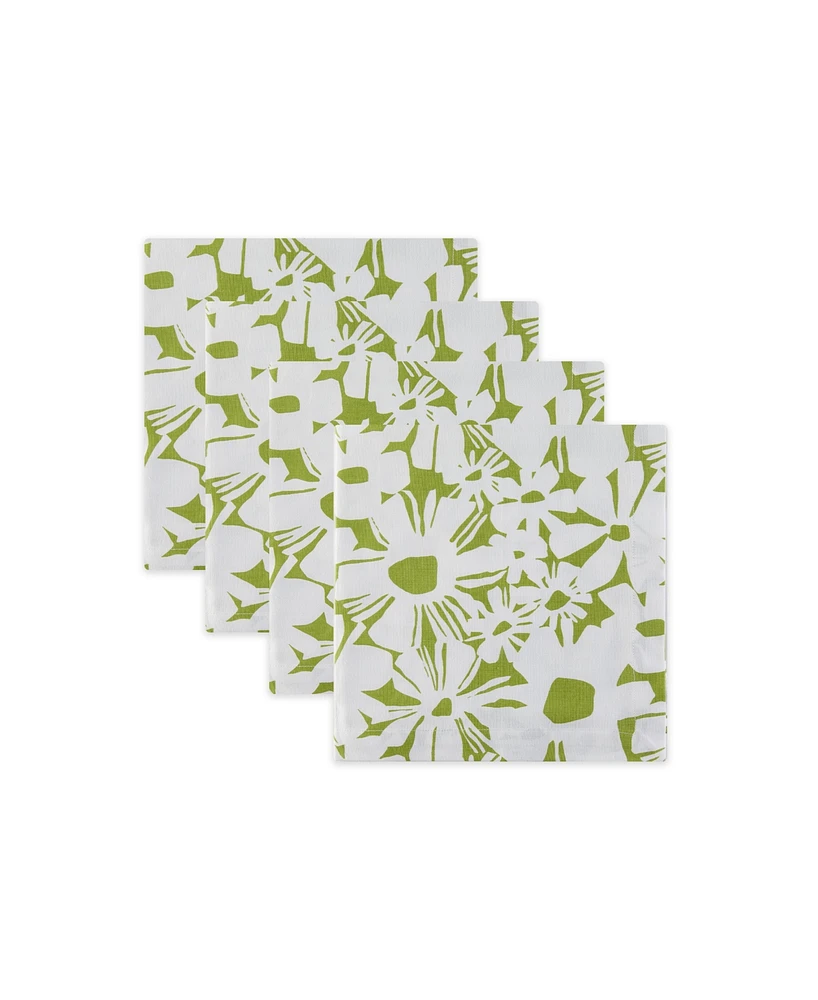 Tableau Blooms Set of 4 Napkins, 8.25" x 8.25"