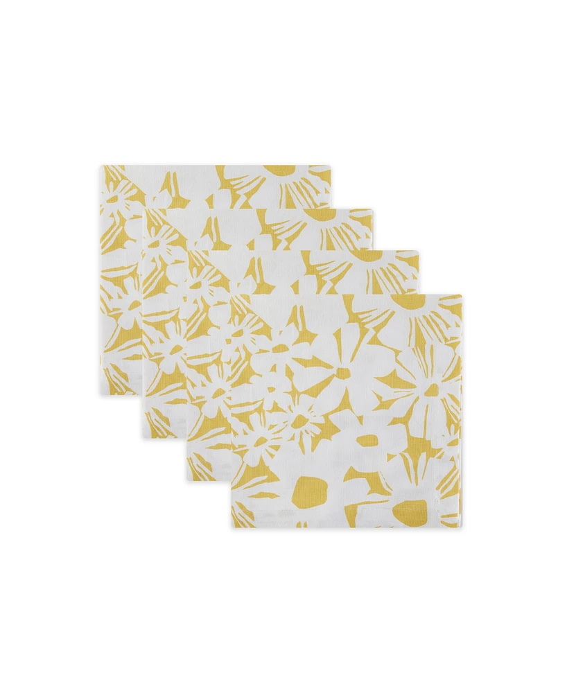 Tableau Blooms Bright Set of 4 Napkins, 8.25" x 8.25"