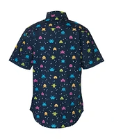 Univibe Big Boys Invaders Print Short Sleeve Woven Shirt