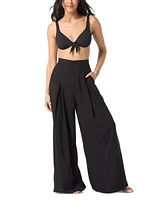 Vince Camuto Women's Front-Pleat Wide-Leg Cover-Up Pants
