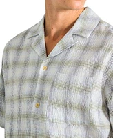 Scotch Soda Mens Checked Short Sleeve Shirt Denim Shorts