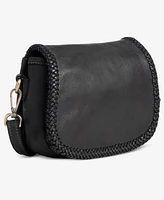 Bolsa Nova Handbags Naples Small Leather Saddle Bag