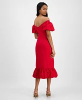 Cindy Castro New York Women's Gabriela Off-the-Shoulder Midi Dress