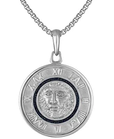 Bulova Men's God of Time Sterling Silver Pendant Necklace 24" + 2" extender