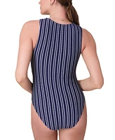 Andie Women's The Malibu Nautical Stripe One-Piece Swimsuit