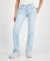 Dollhouse Juniors' High-Rise Baggy Straight-Leg Jeans