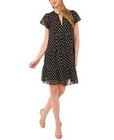 CeCe Women's V-Neck Flutter Sleeve Mini Dress