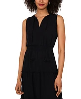 1.state Women's Split-Neck Sleeveless Maxi Dress