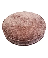 Edie@Home Delmonico Chenille Decorative Pillow, 16" Round