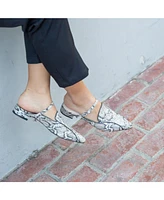 Alterre Women's Python Twiggy Customizable Pointed Loafer Slides