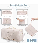 Urtala 80L Large Duffle Bag for Travel, 26” Travel Duffel Bag with Shoe Compartment
