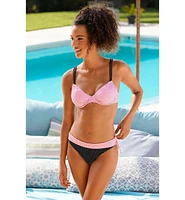 Lascana Women's Gingham Underwire Bikini Swimsuit Top