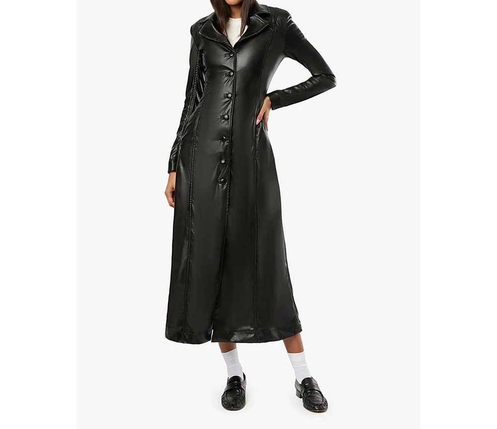 WeWoreWhat Women's Slim Faux Leather Jacket