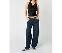 WeWoreWhat Women's Halter Cowl Neck Top