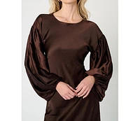 WeWoreWhat Women's Balloon Sleeve Maxi Dress