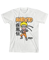 Naruto Boys Shippuden Pixel Character Youth White Graphic Tee-xl