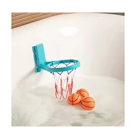 Sperric Toddler 2-in-1 Bathroom Basketball Hoop Playset with Suction Cups & Tying Straps – Mini for Bathtub Door, Interactive