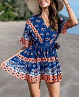 Cupshe Women's Meadow Muse Boho Mini Beach Dress