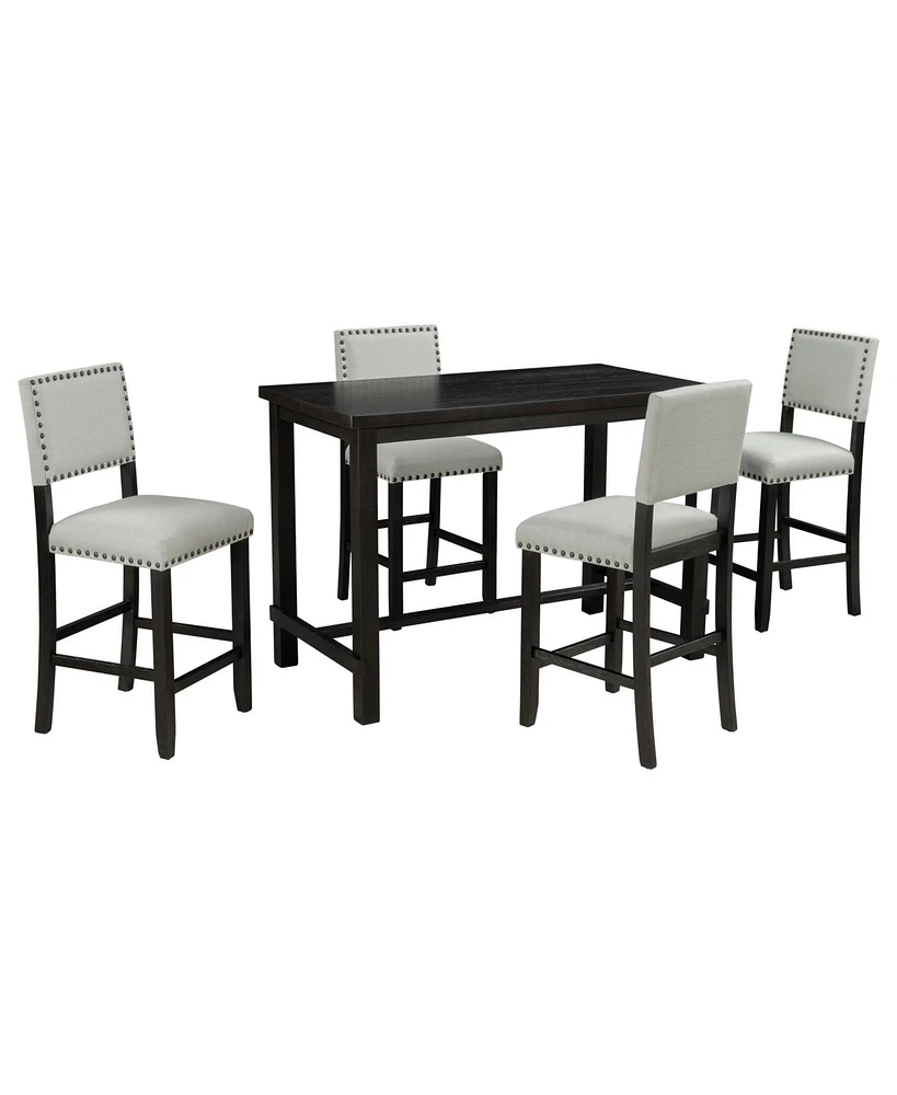 5-Piece Counter Height Dining Set for Stylish and Comfortable Dining Experience