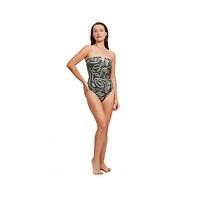 Luma Gottex Women's Artsy Chic V Wire Bandeau One Piece