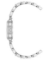 Anne Klein Women's Quartz Essential Round Silver-Tone Metal Alloy and Light Blue Dial Watch, 32mm