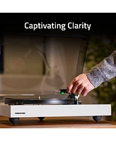 Fluance RT81+ Elite High Fidelity Vinyl Turntable Record Player, Audio Technica VM95E Cartridge, Anti-Resonant Platter, Acrylic Mat, Phono Preamp, Woo