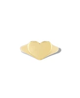 The Lovery Gold Heart Signet Ring 14K Gold