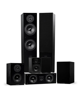 Fluance Elite High Definition Surround Sound Home Theater 7.0 Channel Speaker System including 3-Way Floorstanding Towers, Center Channel, an
